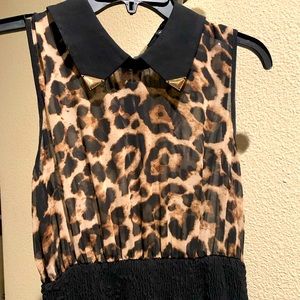 NWOT- animal print, sleeveless dress